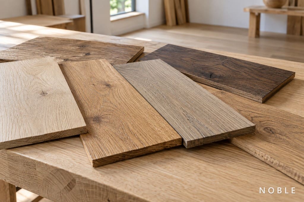 Oak samples with visible grain